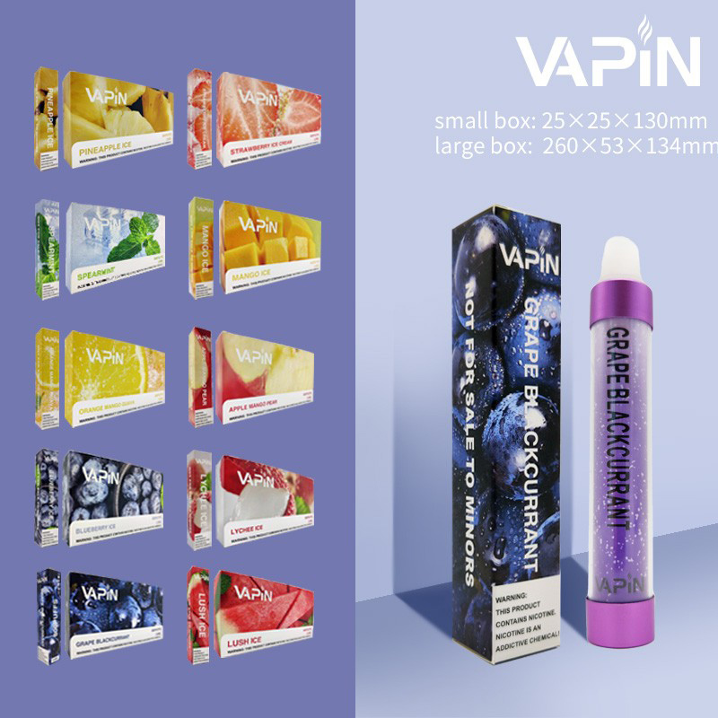  Fruit Flavors 800 Puffs OEM Disposable Vape with LED light